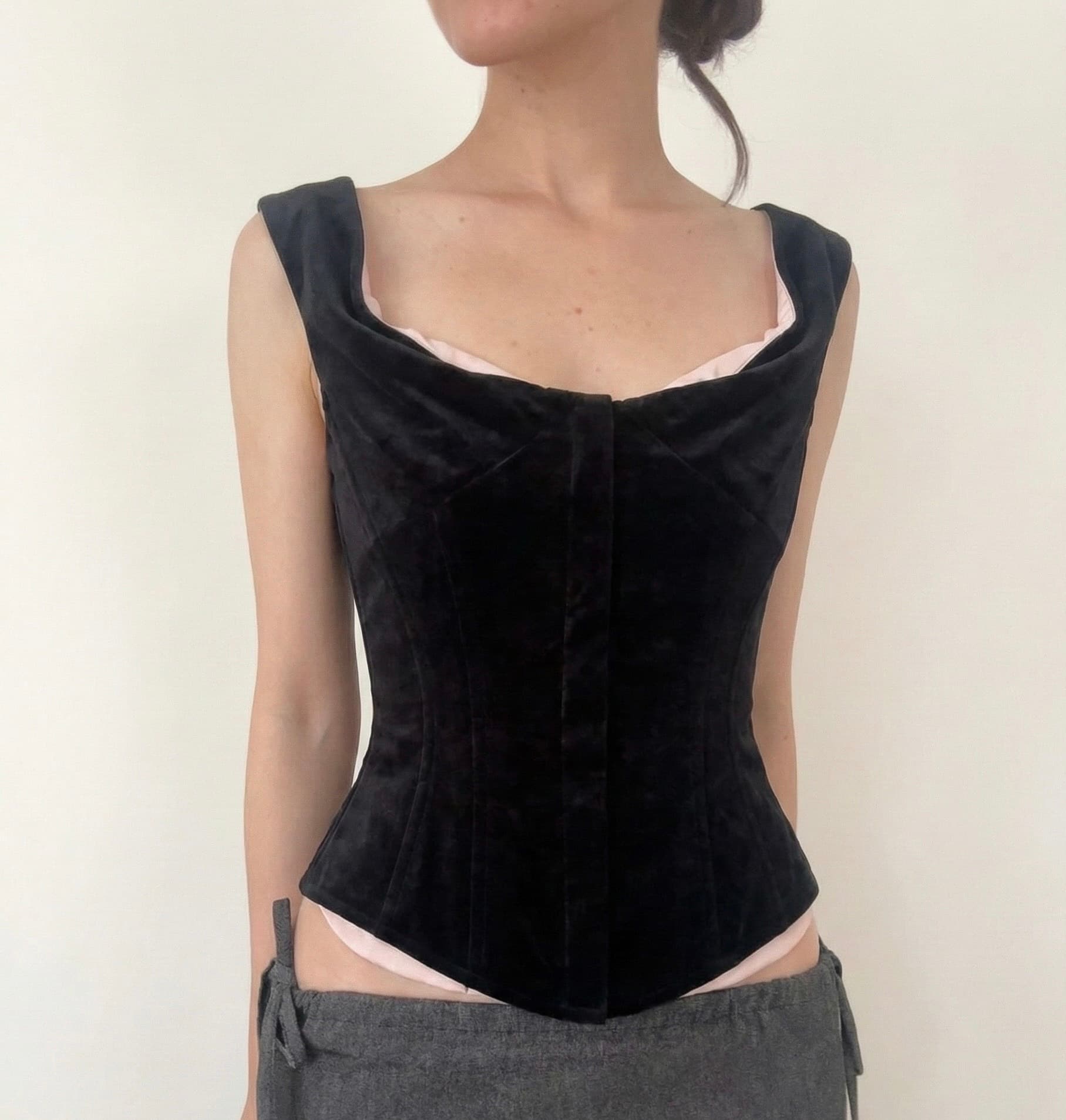 Model wearing the Soiee top